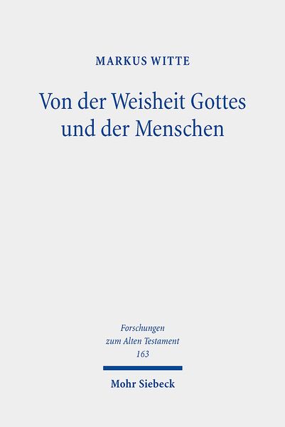 Produktbild: Von der Weisheit Gottes und der Menschen