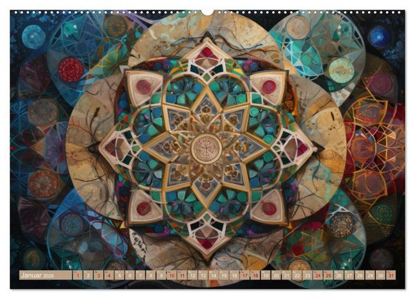 Produktbild: Geometrische Kaleidoskope (hochwertiger Premium Wandkalender 2026 DIN A2 quer), Kunstdruck in Hochglanz