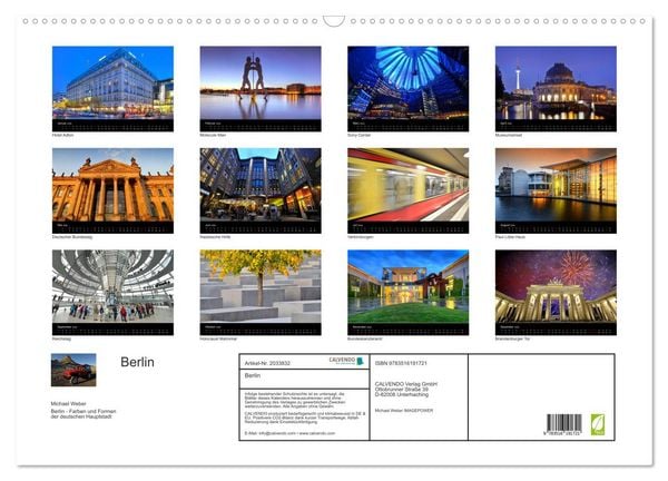 Produktbild: Berlin (Wandkalender 2026 DIN A2 quer), CALVENDO Monatskalender