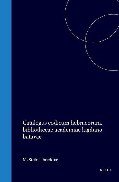 Produktbild: Catalogus Codicum Hebraeorum, Bibliothecae Academiae Lugduno Batavae