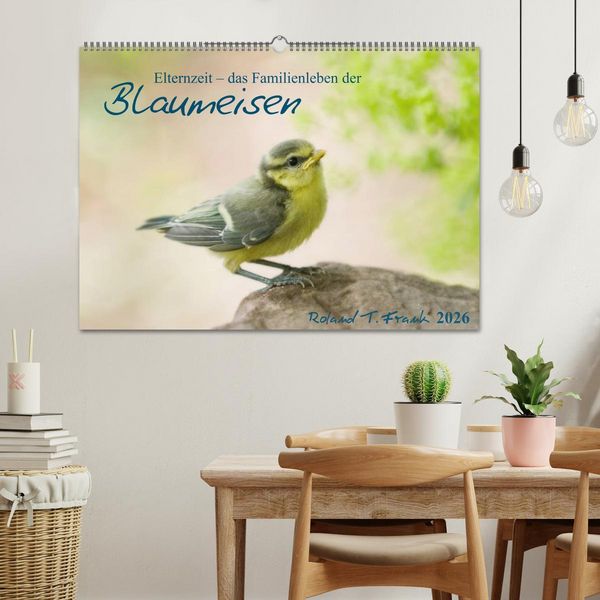 Produktbild: Elternzeit - das Familienleben der Blaumeisen (Wandkalender 2026 DIN A2 quer), CALVENDO Monatskalender