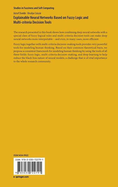 Produktbild: Explainable Neural Networks Based on Fuzzy Logic and Multi-criteria Decision Tools