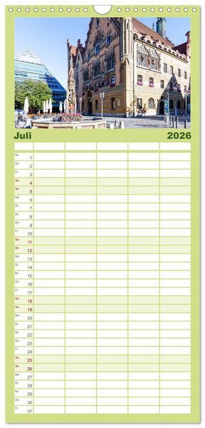 Produktbild: Familienplaner 2026 - Ulm einfach liebenswert mit 5 Spalten (Wandkalender, 21 x 45 cm) CALVENDO