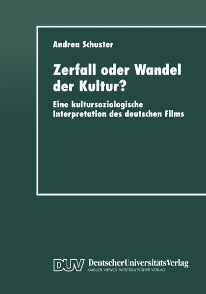 Produktbild: Zerfall oder Wandel der Kultur?