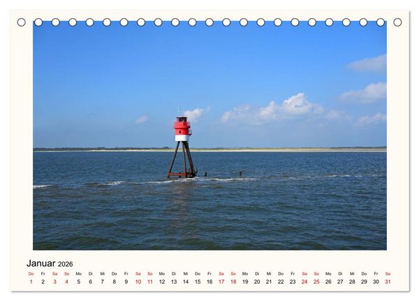 Produktbild: Borkum - Ruhig inmitten der Wogen (Tischkalender 2026 DIN A5 quer), CALVENDO Monatskalender