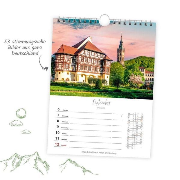 Produktbild: TR&Ouml;TSCH - Wochenkalender zum H&auml;ngen Deutschlandreise 2027