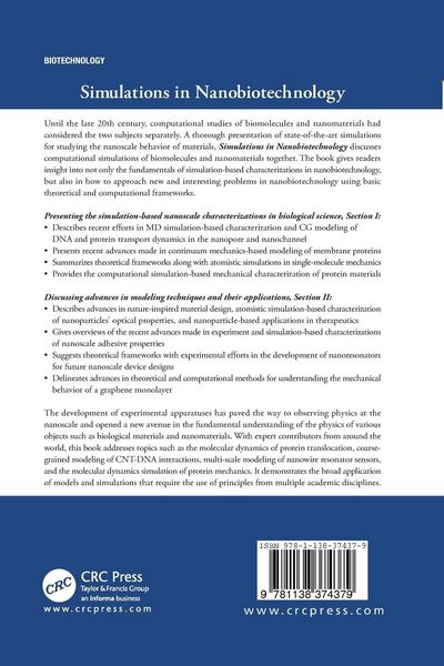 Produktbild: Simulations in Nanobiotechnology
