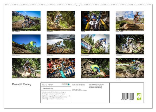 Produktbild: Downhill Racing (hochwertiger Premium Wandkalender 2026 DIN A2 quer), Kunstdruck in Hochglanz