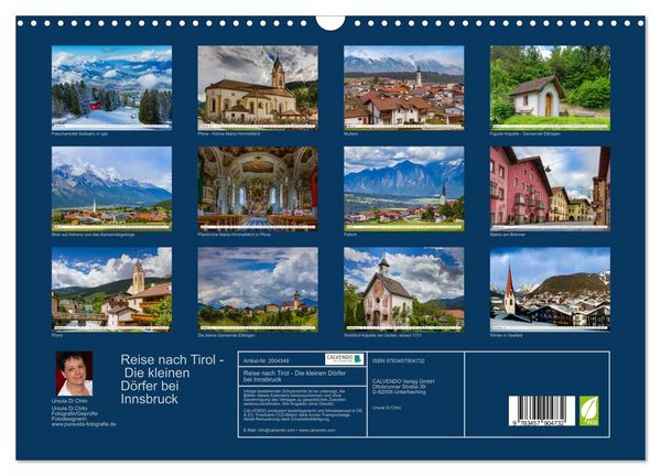 Produktbild: Reise nach Tirol - Die kleinen D&ouml;rfer bei Innsbruck (Wandkalender 2026 DIN A3 quer), CALVENDO Monatskalender