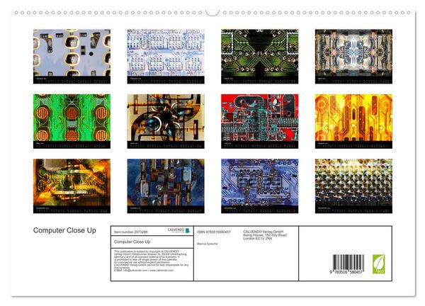 Produktbild: Computer Close Up (High Quality Premium Wall Calendar 2026 DIN A2 landscape),CALVENDO 12 Month Wall Calendar