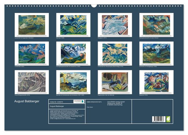 Produktbild: August Babberger (Wandkalender 2026 DIN A2 quer), CALVENDO Monatskalender