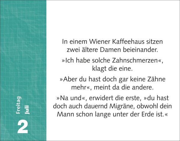Produktbild: Witzirin Tagesabrei&szlig;kalender 2027 - Diese Packung enth&auml;lt: die lustigsten Witze f&uuml;r die t&auml;gliche Dosis Humor