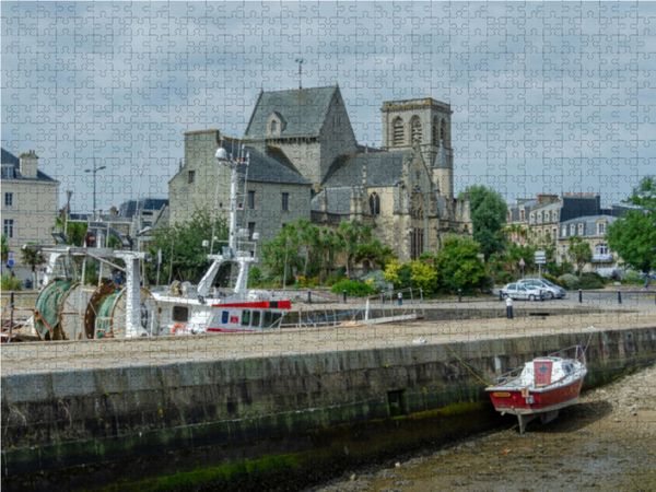 Produktbild: CALVENDO Puzzle Cherbourg, das Meer in der Stadt | 1000 Teile Lege-Gr&ouml;&szlig;e 64x48cm Foto-Puzzle f&uuml;r gl&uuml;ckliche Stunden