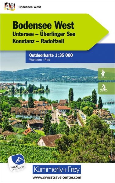 Produktbild: K&uuml;mmerly+Frey Outdoorkarte Deutschland 43 Bodensee West 1:35.000