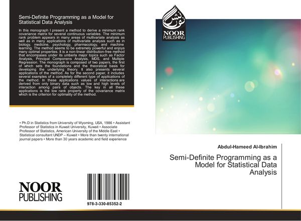 Produktbild: Semi-Definite Programming as a Model for Statistical Data Analysis