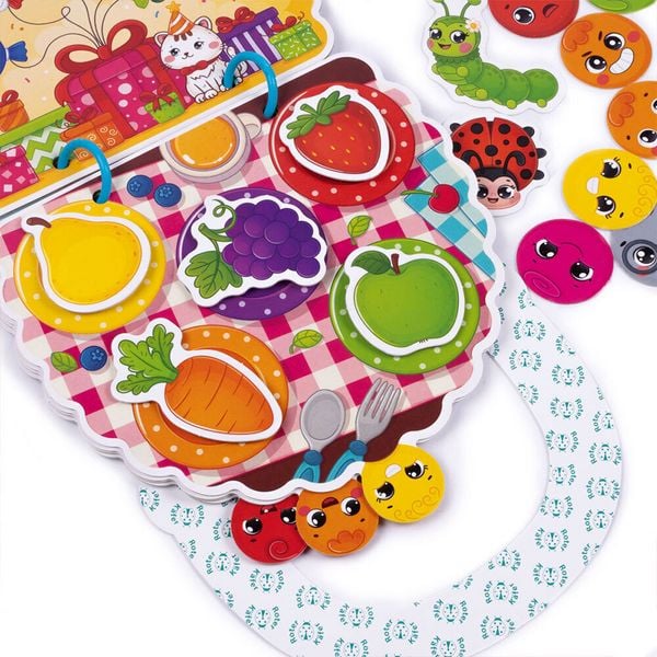 Produktbild: Lernspiel Roter K&auml;fer Busy Book mit Klettverschluss Die Smileys RK1170-04