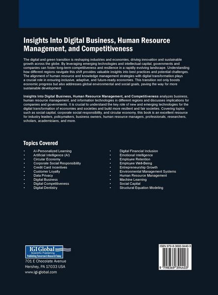 Produktbild: Insights Into Digital Business, Human Resource Management, and Competitiveness
