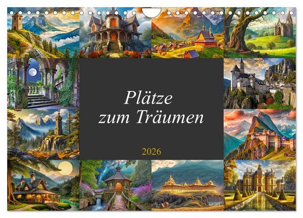 Produktbild: Pl&auml;tze zum Tr&auml;umen (Wandkalender 2026 DIN A4 quer), CALVENDO Monatskalender