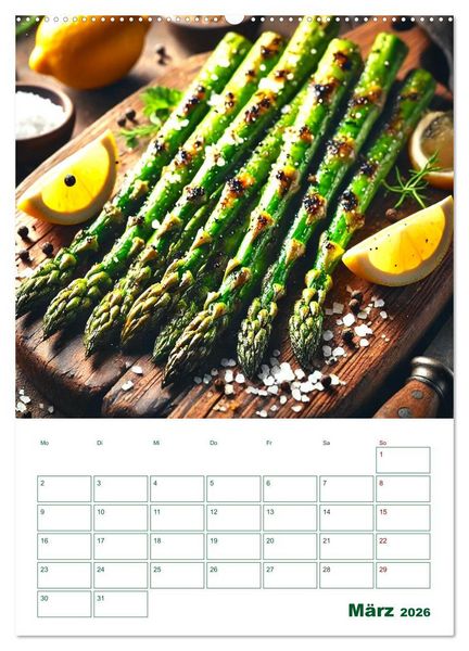 Produktbild: Spargelgl&uuml;ck &ndash; von der Ernte bis zum Genuss (hochwertiger Premium Wandkalender 2026 DIN A2 hoch), Kunstdruck in Hochglanz