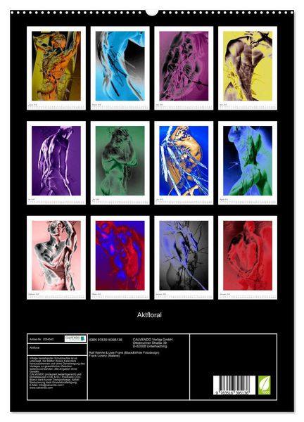 Produktbild: Aktfloral (hochwertiger Premium Wandkalender 2026 DIN A2 hoch), Kunstdruck in Hochglanz