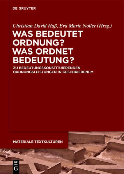 Produktbild: Was bedeutet Ordnung - was ordnet Bedeutung?