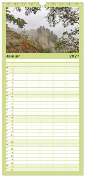 Produktbild: Familienplaner 2027 - Der Harz - eine geheimnisvolle Welt mit 5 Spalten (Wandkalender, 21 x 45 cm) CALVENDO