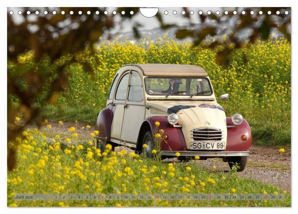 Produktbild: Kultauto Ente Citro&euml;n 2CV (Wandkalender 2026 DIN A4 quer), CALVENDO Monatskalender