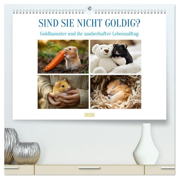 Sind sie nicht goldig? (hochwertiger Premium Wandkalender 2026 DIN A2 quer), Kunstdruck in Hochglanz