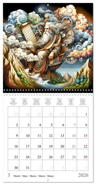 Produktbild: Sp&eacute;cialistes spirituels (Calendrier mural carr&eacute; 2026 30x30 cm) Calendrier double avec une page pour vos prises de notes
