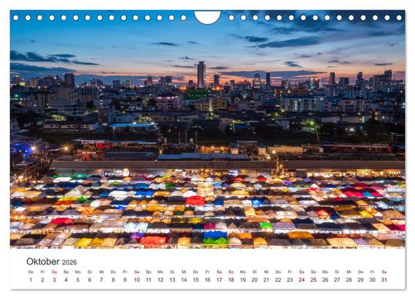 Produktbild: Bangkok - Die einzigartige Hauptstadt von Thailand. (Wandkalender 2026 DIN A4 quer), CALVENDO Monatskalender