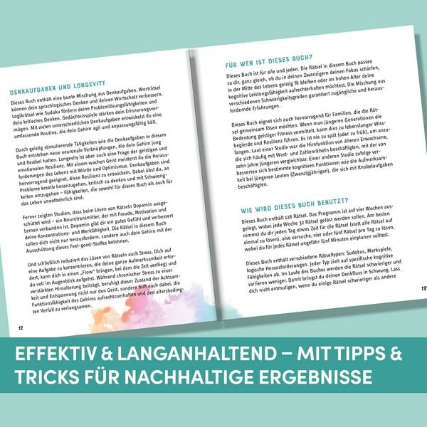 Produktbild: Gehirnjogging - Das 5 Minuten-Denksport-Buch