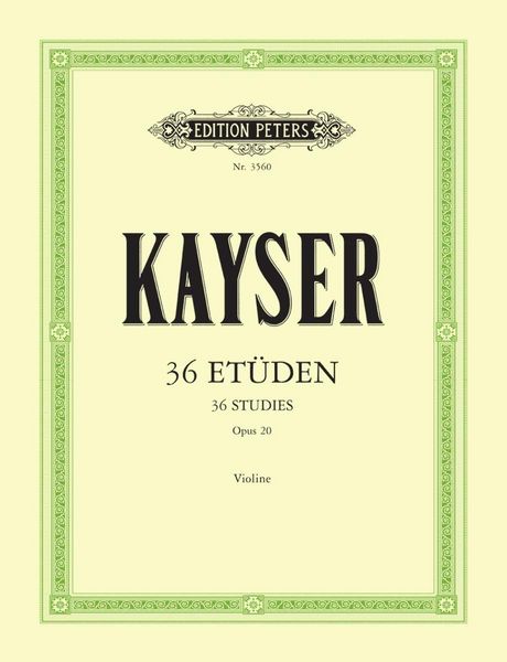 Produktbild: 36 Et&uuml;den op. 20 "F&uuml;r die Violine""