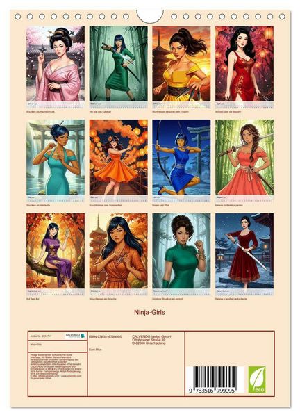 Produktbild: Ninja-Girls (Wandkalender 2027 DIN A4 hoch), CALVENDO Monatskalender