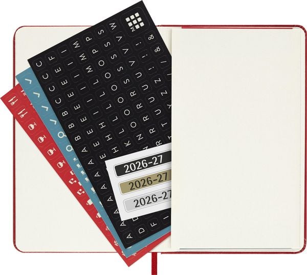 Produktbild: Moleskine 18 Monate Wochen Notizk. 26/27 A6 1W=1S Geb Rot