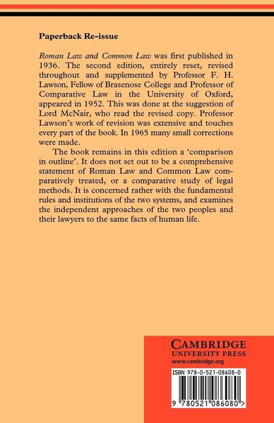 Produktbild: Roman Law and Common Law