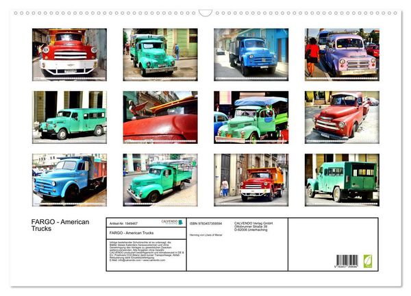 Produktbild: FARGO - American Trucks (Wandkalender 2026 DIN A2 quer), CALVENDO Monatskalender