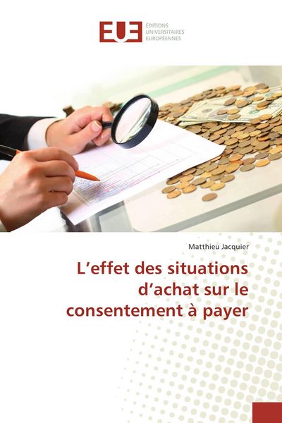 Produktbild: L'effet des situations d'achat sur le consentement &agrave; payer