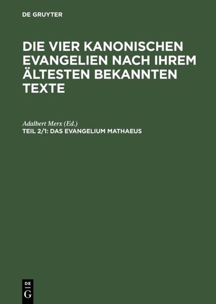 Produktbild: Das Evangelium Mathaeus