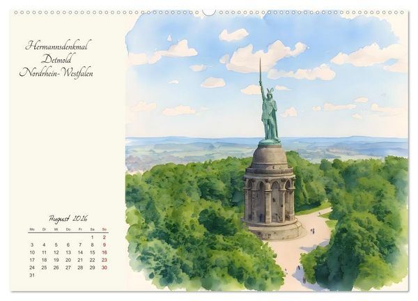 Produktbild: Historische Deutsche Wahrzeichen (Wandkalender 2026 DIN A2 quer), CALVENDO Monatskalender