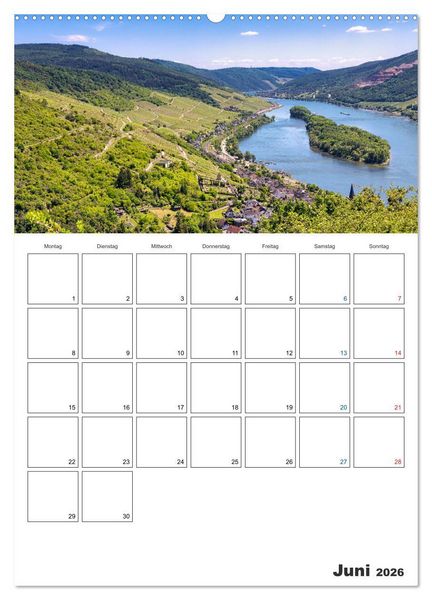 Produktbild: Rheingau Terminplaner (Wandkalender 2026 DIN A2 hoch), CALVENDO Monatskalender
