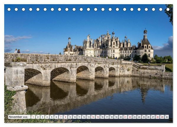 Produktbild: Die Schl&ouml;sser im Tal der Loire (Tischkalender 2026 DIN A5 quer), CALVENDO Monatskalender