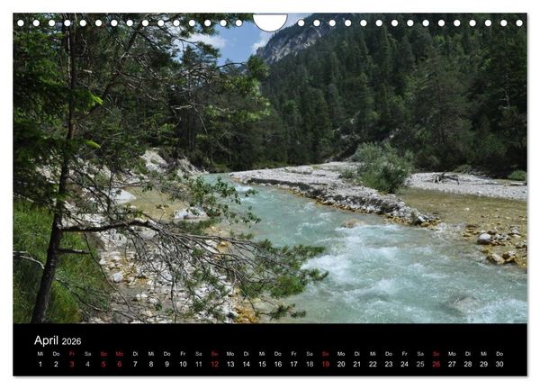 Produktbild: Die Isar - Von Scharnitz bis M&uuml;nchen (Wandkalender 2026 DIN A4 quer), CALVENDO Monatskalender