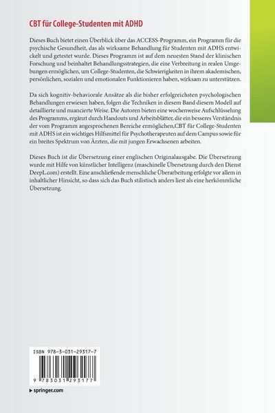 Produktbild: CBT f&uuml;r College-Studenten mit ADHD