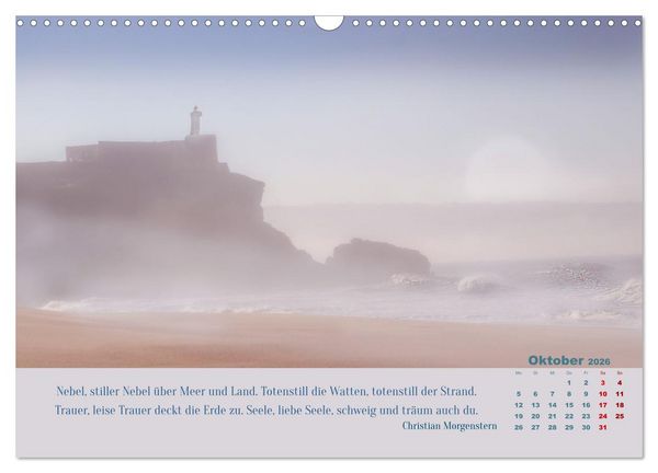 Produktbild: Nebelfarben. Ein poetischer Spaziergang (Wandkalender 2026 DIN A3 quer), CALVENDO Monatskalender