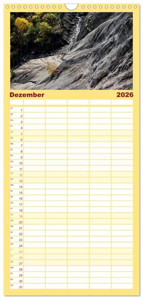 Produktbild: Familienplaner 2026 - Mountain Bike 2026 by Stef. Cand&eacute; mit 5 Spalten (Wandkalender, 21 x 45 cm) CALVENDO