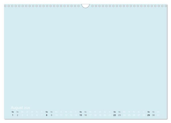Produktbild: Bastelkalender - hell Blau (Wandkalender 2026 DIN A3 quer), CALVENDO Monatskalender