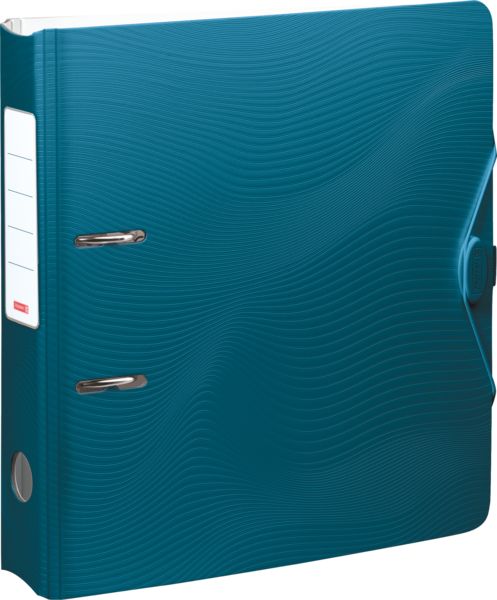 Produktbild: Brunnen Ordner &bdquo;WAVE&ldquo; Colour Code &brvbar; A4, 70 mm, Hebelmechanik mit gummiertem Griff, denim