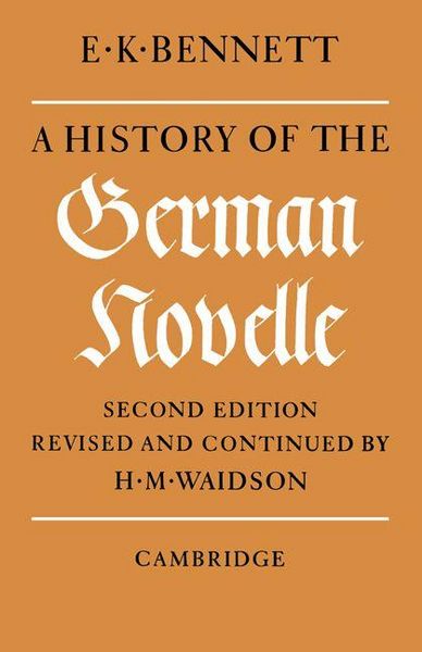 Produktbild: A History of the German Novelle