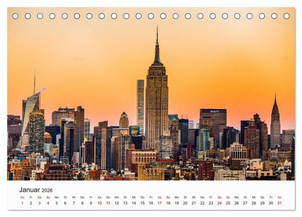 Produktbild: Traumstadt New York (Tischkalender 2026 DIN A5 quer), CALVENDO Monatskalender