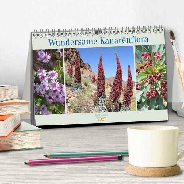 Produktbild: Wundersame Kanarenflora (Tischkalender 2027 DIN A5 quer), CALVENDO Monatskalender